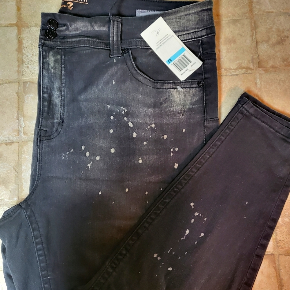 Melissa mccarthy destructor jeans. Black size 20